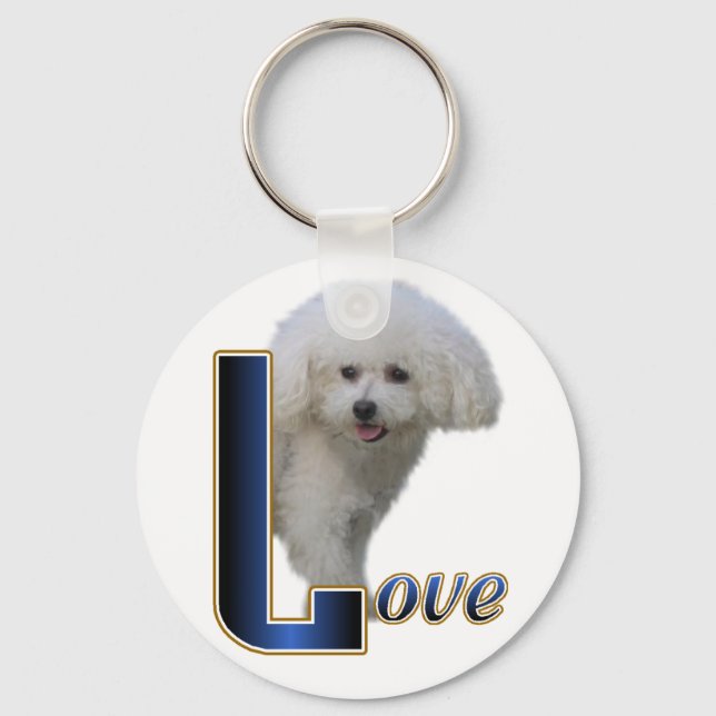 Bichon Frise Gifts Key Ring (Front)