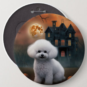 Bichon Frise Halloween Scary 6 Cm Round Badge