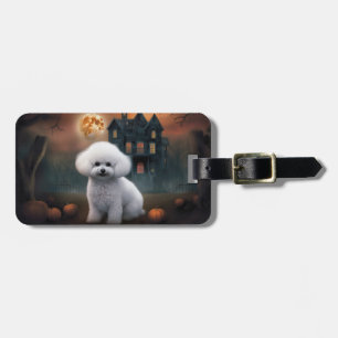 Bichon Frise Halloween Scary  Luggage Tag