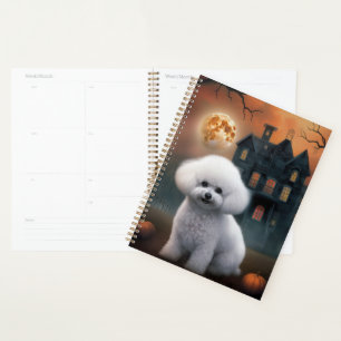 Bichon Frise Halloween Scary  Planner