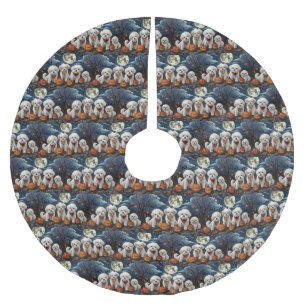 Bichon Frise Halloween Spooky Brushed Polyester Tree Skirt