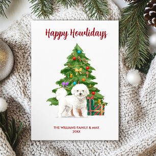Bichon Frise Happy Howlidays Card