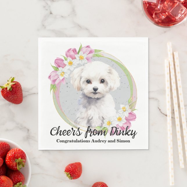 Bichon Frise I Do Too Napkins With Dogs Photo (Insitu)