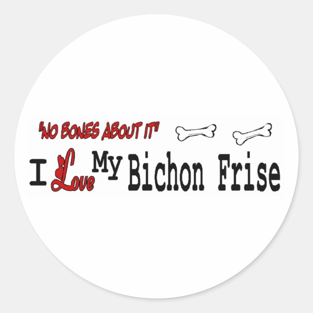 Bichon Frise (I Love) Sticker (Front)
