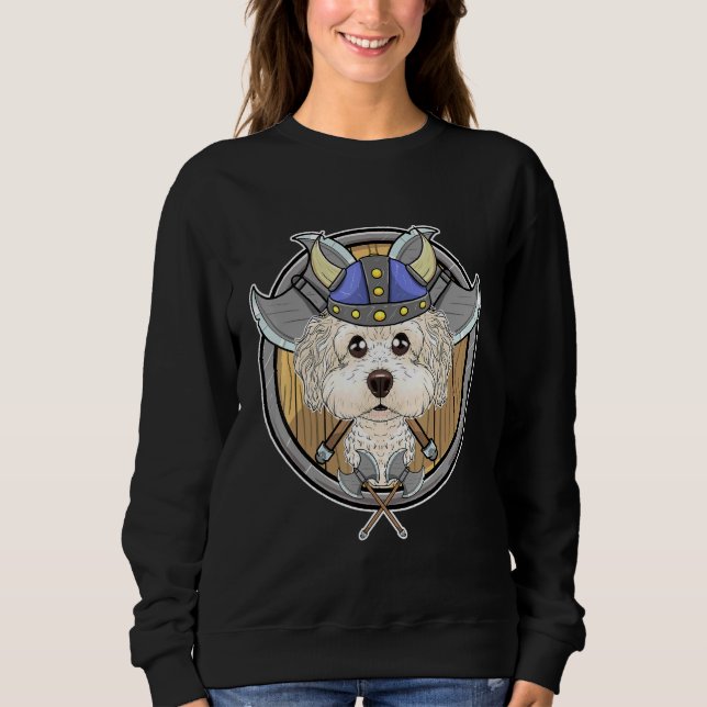 Bichon Frise I Valhalla I Viking Sweatshirt (Front)