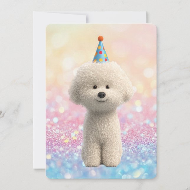 Bichon Frise Invitation (Front)