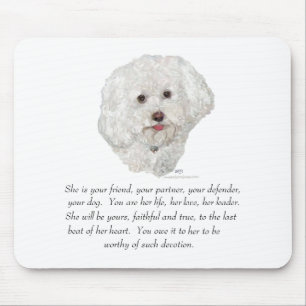 Bichon Frise Keepsake FEMALE Mouse Pad
