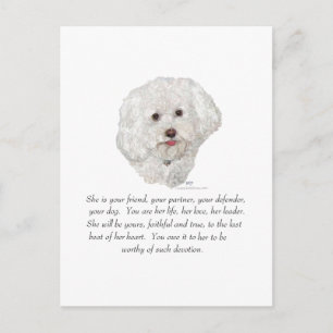 Bichon Frise Keepsake FEMALE Postcard
