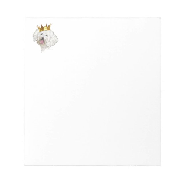 Bichon Frise King Notepad (Front)