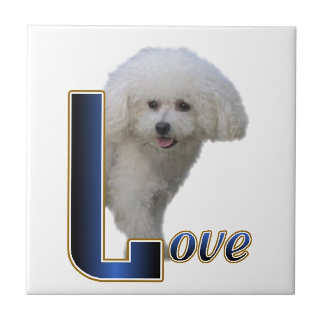 Bichon Frise Love Ceramic Tile (Front)