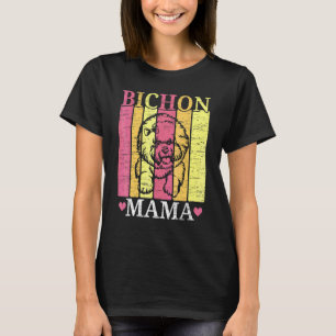 Bichon Frise Mama Dog Dog Breeder Puppy Paw Love T-Shirt