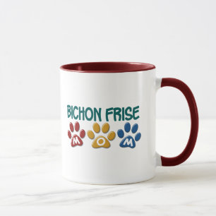 BICHON FRISE MOM Paw Print Mug