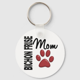 Bichon Frise Mum 2 Key Ring