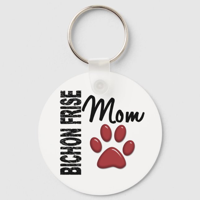 Bichon Frise Mum 2 Key Ring (Front)