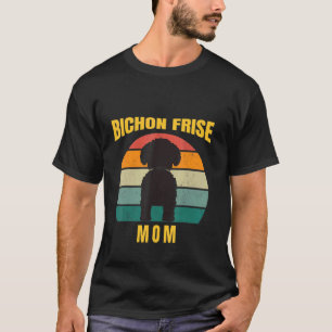 Bichon Frise Mum Womens Retro Terrier Vinatage T-Shirt