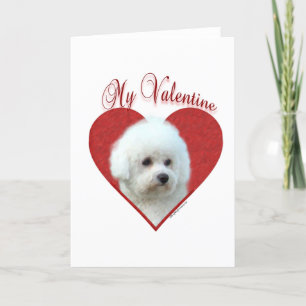 Bichon Frise My Valentine Holiday Card