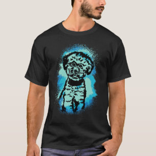 Bichon Frise Paint Blue Design Dog Mum Dad T-Shirt