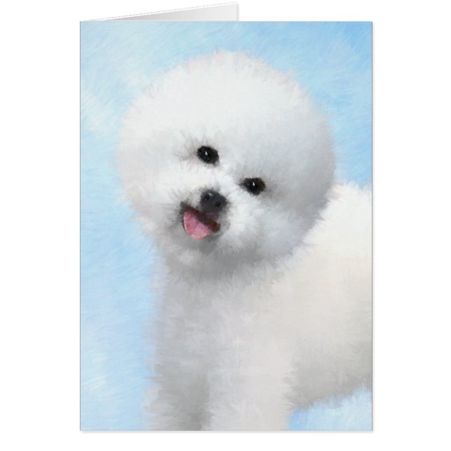 Bichon Frise Painting - Cute Original Dog Art (Front)