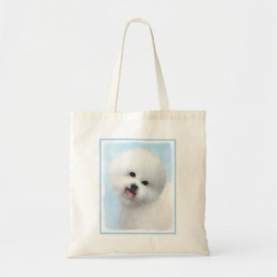 Bichon Frise Painting - Cute Original Dog Art Tote Bag