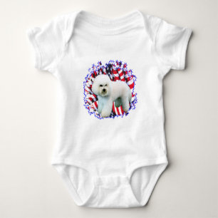 Bichon Frise Patriot Baby Bodysuit