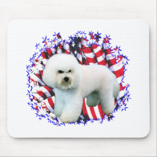 Bichon Frise Patriot Mouse Pad