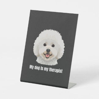 Bichon Frise Pedestal Sign