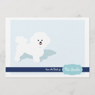Bichon Frise Personalised Stationary Invitation