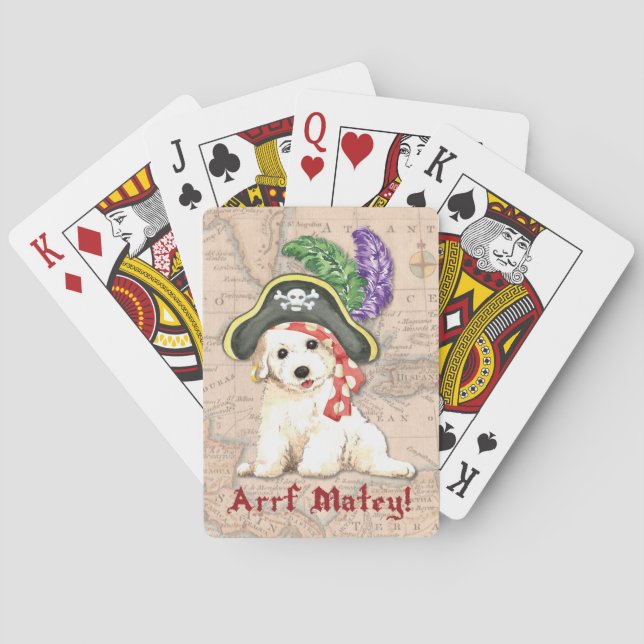 Bichon Frise Pirate Playing Cards (Back)