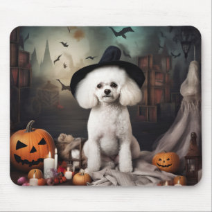 Bichon Frise Pumpkins Halloween Scary Mouse Pad