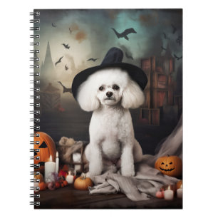 Bichon Frise Pumpkins Halloween Scary Notebook