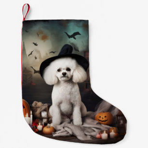 Bichon Frise Pumpkins Halloween Scary Small Christmas Stocking