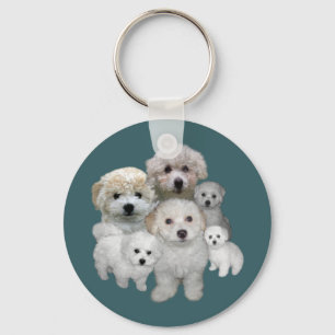 Bichon Frise Puppies Keychain