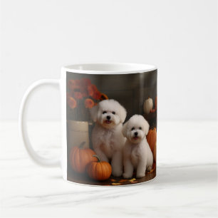 Bichon Frise Puppy Autumn Delight Pumpkin  Coffee Mug