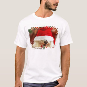 Bichon Frise puppy wearing Santa costume T-Shirt