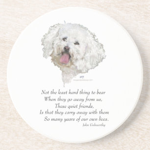 Bichon Frise Rainbow Bridge Coaster