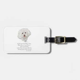 Bichon Frise Rainbow Bridge Luggage Tag