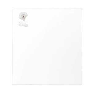 Bichon Frise Rainbow Bridge Notepad
