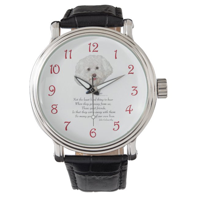 Bichon Frise Rainbow Bridge Watch (Front)