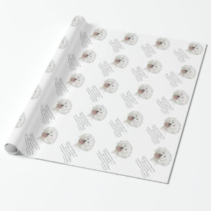 Bichon Frise Rainbow Bridge Wrapping Paper