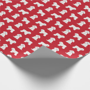 Bichon Frise Red Christmas Wrapping Paper