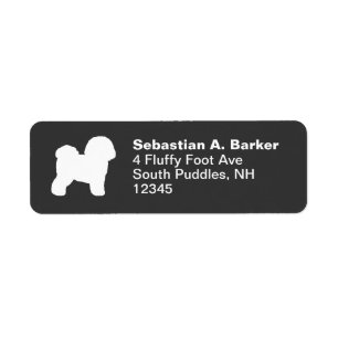 Bichon Frise Return Address Label