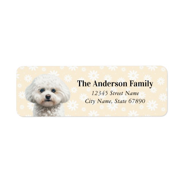 Bichon Frise Return Address Labels (Front)