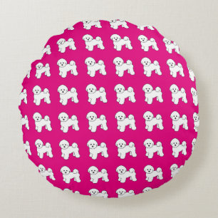 Bichon Frise Round Cushion