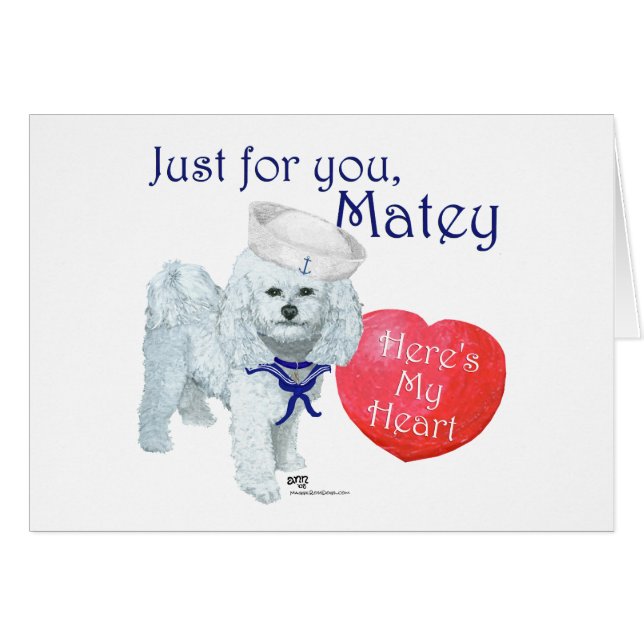 Bichon Frise Sailor Valentine (Front Horizontal)
