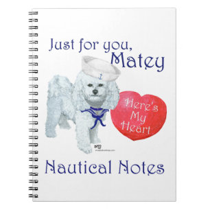 Bichon Frise Sailor Valentine Notebook