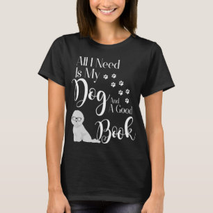 Bichon Frise Shirt Reading Book Dog Lover