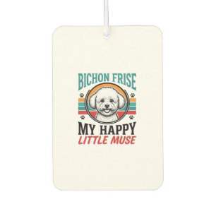 Bichon Frise Shirt Vintage Spirit Dog Art_1 Car Air Freshener