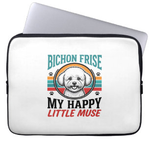 Bichon Frise Shirt Vintage Spirit Dog Art_1 Laptop Sleeve