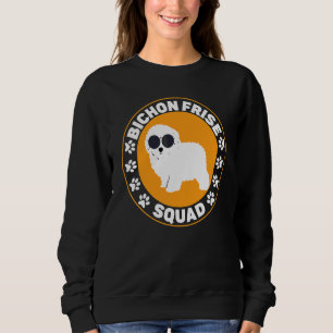 Bichon Frise Squad Curly Hair Pup Puppy   Sweatshirt