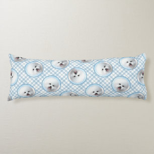 Bichon Frise Tenerife Painting White Cute Dog Art Body Cushion